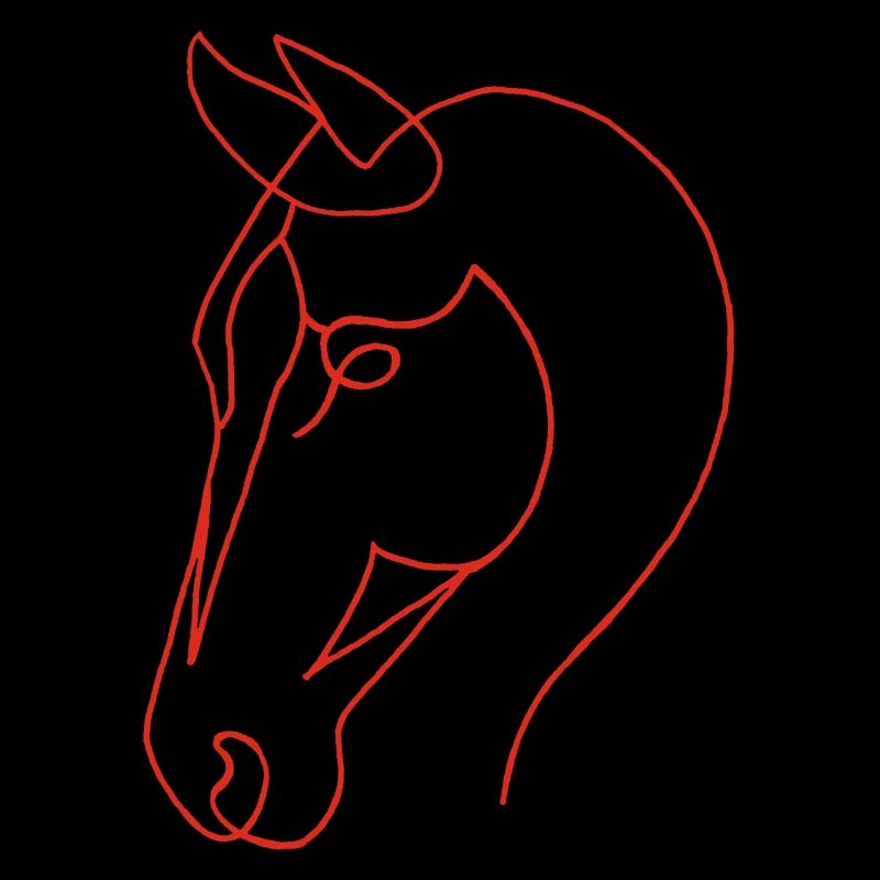 Esquisse du cheval rouge