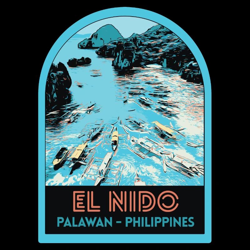 Bateaux de pêche à El Nido, Palawan, Philippines