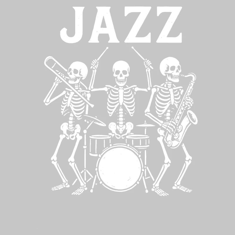 Jazz Skeleton Band Illustration