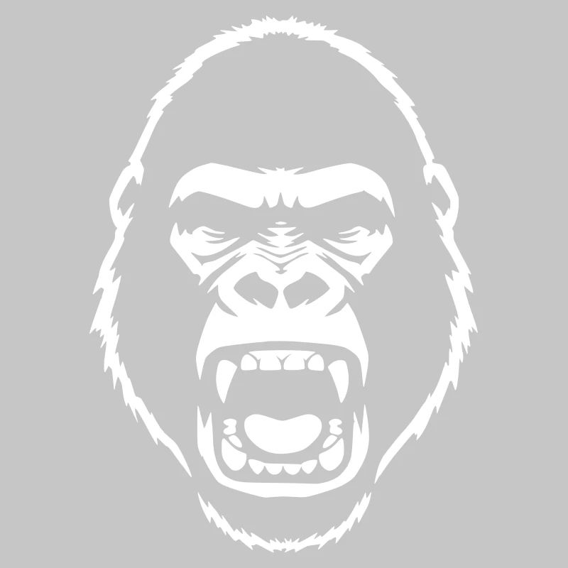 Furious Gorilla Stencil Grunge vector_path128