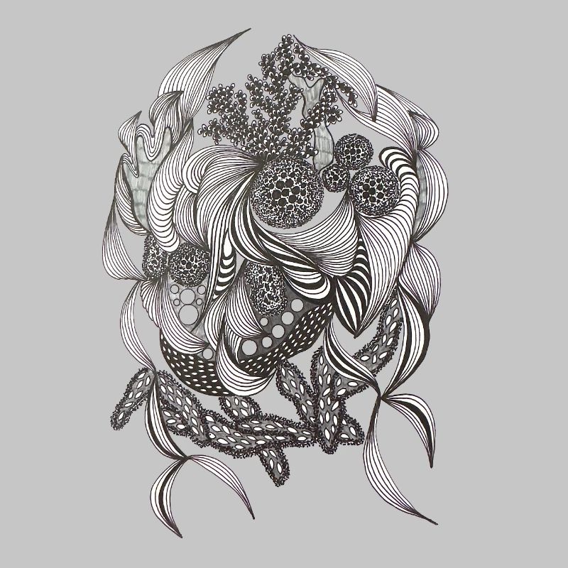 Black and White Flora Pattern