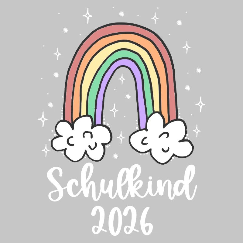 Schulkind 2026 Einschulung Mädchen Regenbogen