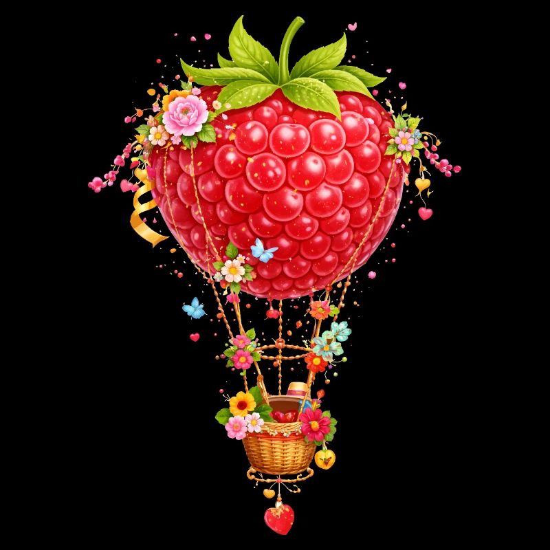 Fantasy Raspberry Hot Air Balloon