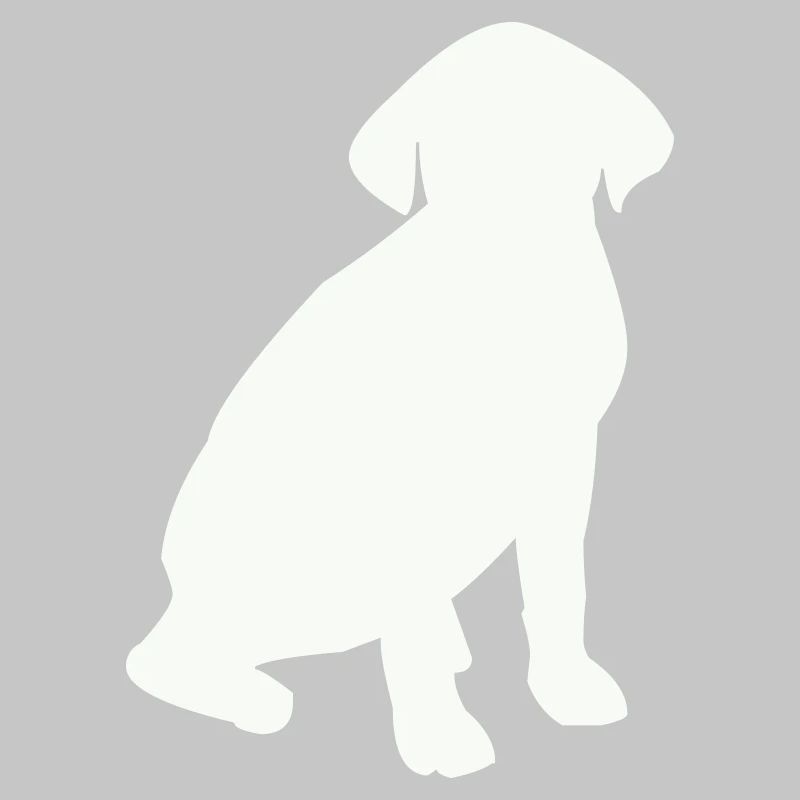 Silhouette du chien assis