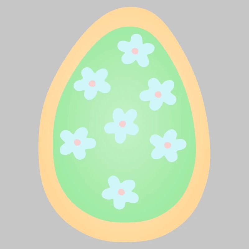 Pastel Floral Egg Pattern
