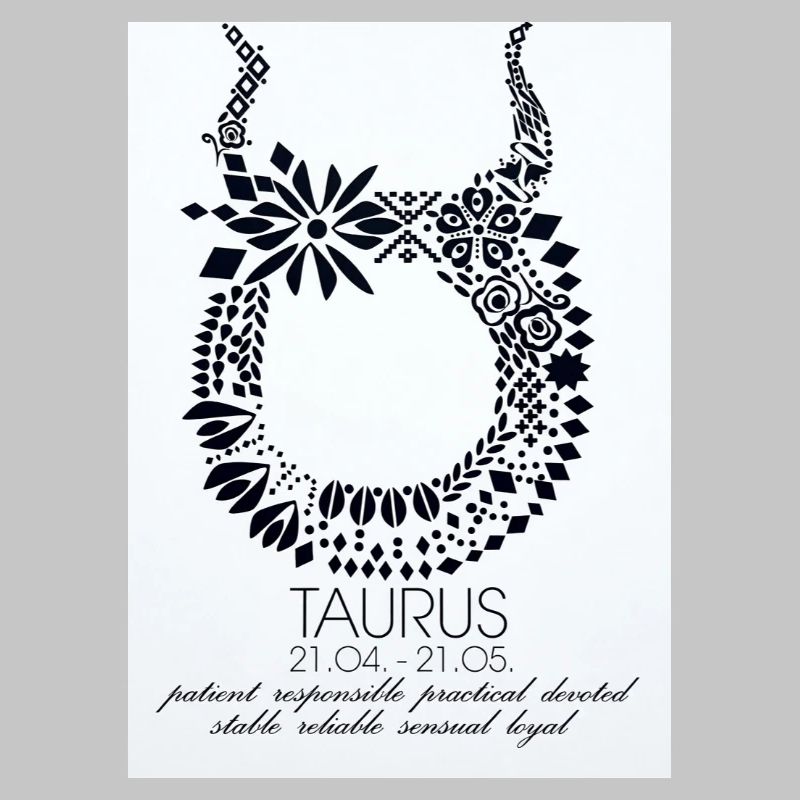 Taurus Blüten-Ornament