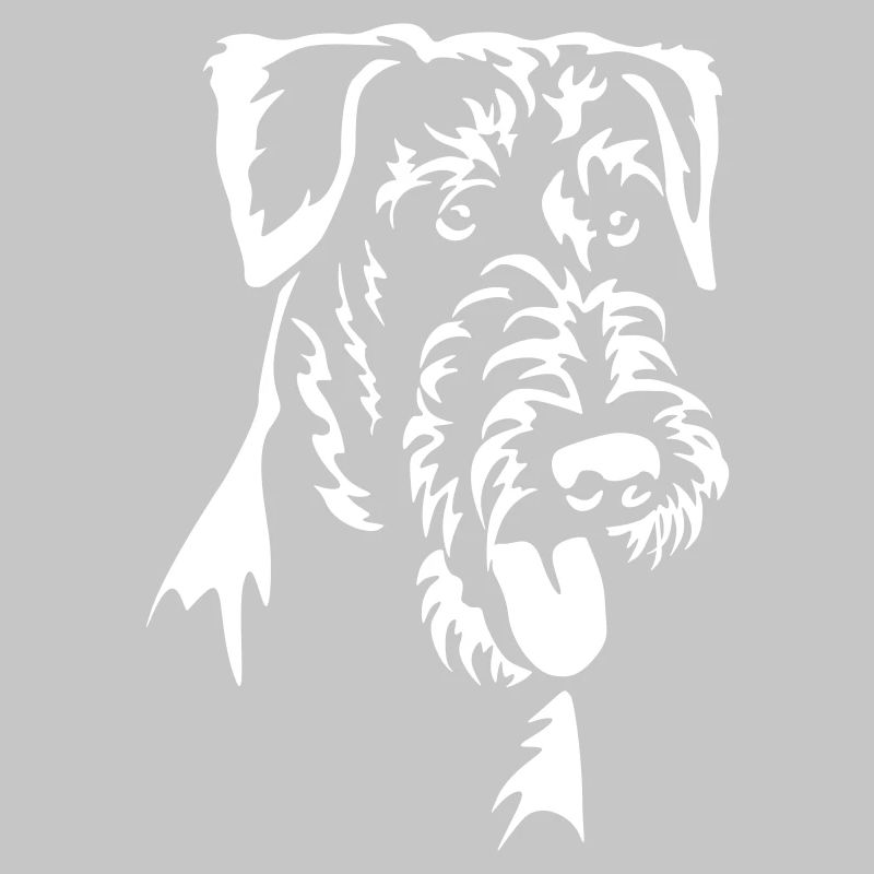 Airedale Terrier Kopf "Black Edition"