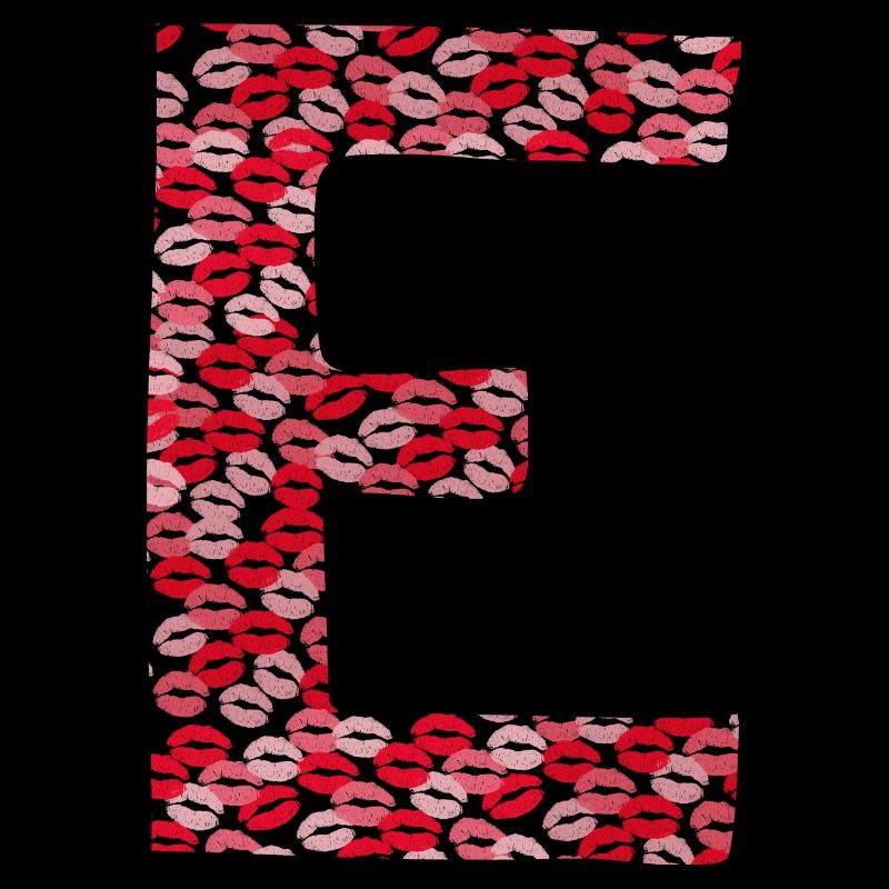 Letter E - tshirt kisses