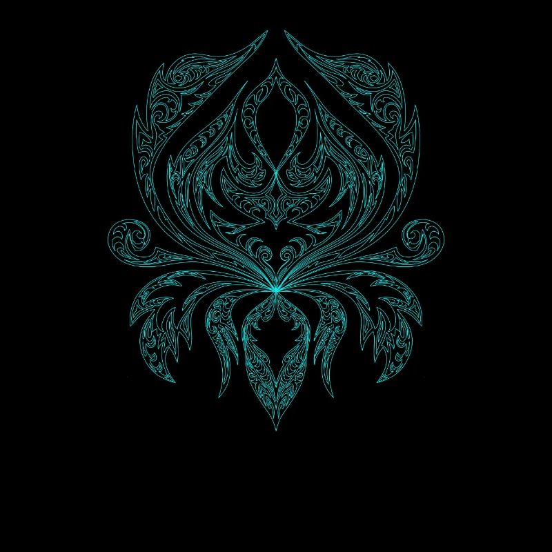 Turquoise Ornament Tribal Pattern