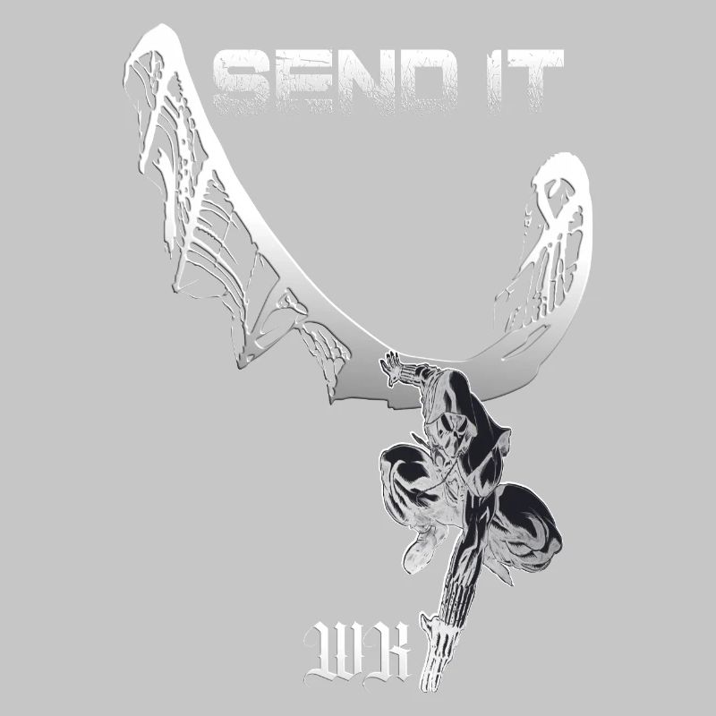 Send It Skeleton Dragon Grunge