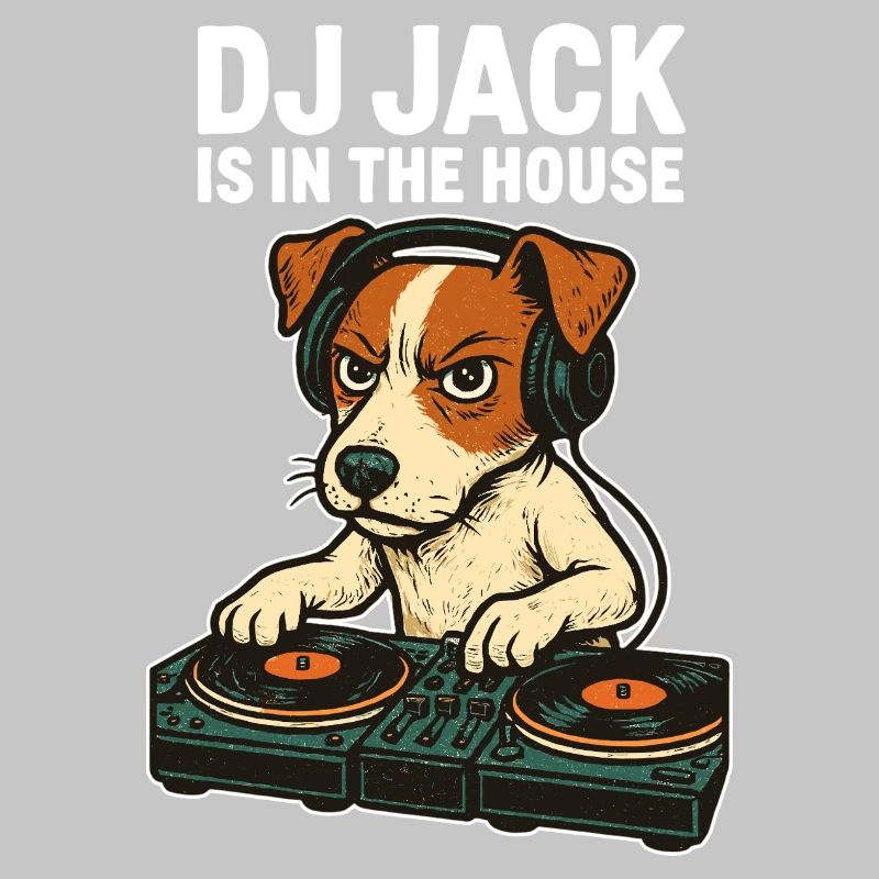 Jack Russell Terrier DJ Turntables Techno Geschenk