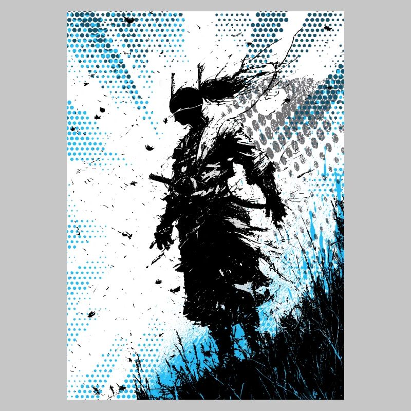 Ronin Storm Blue – Samurai Wind Japanese Modern