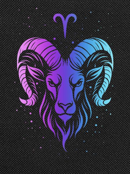 Bunter Aries Tierkreis