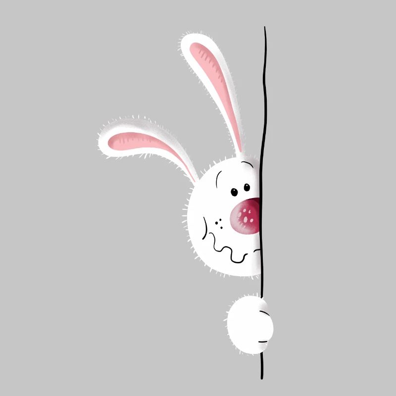 White Bunny - Rabbit - Cute - Comic