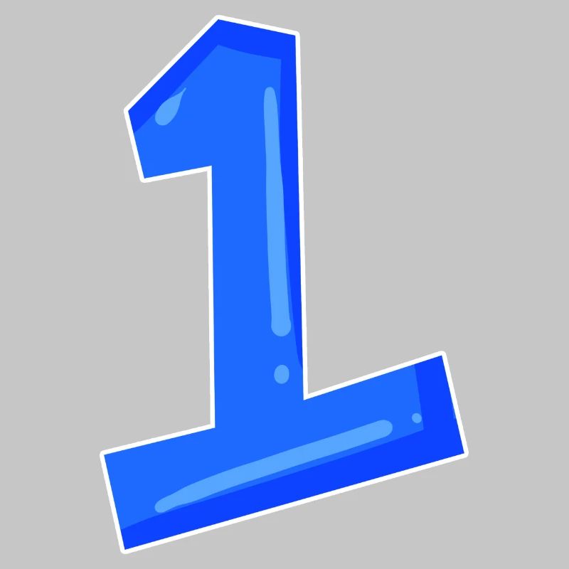 Numéro 1 bleu