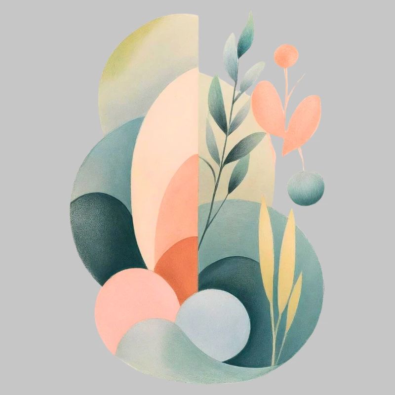 Composition de la flore abstraite pastel