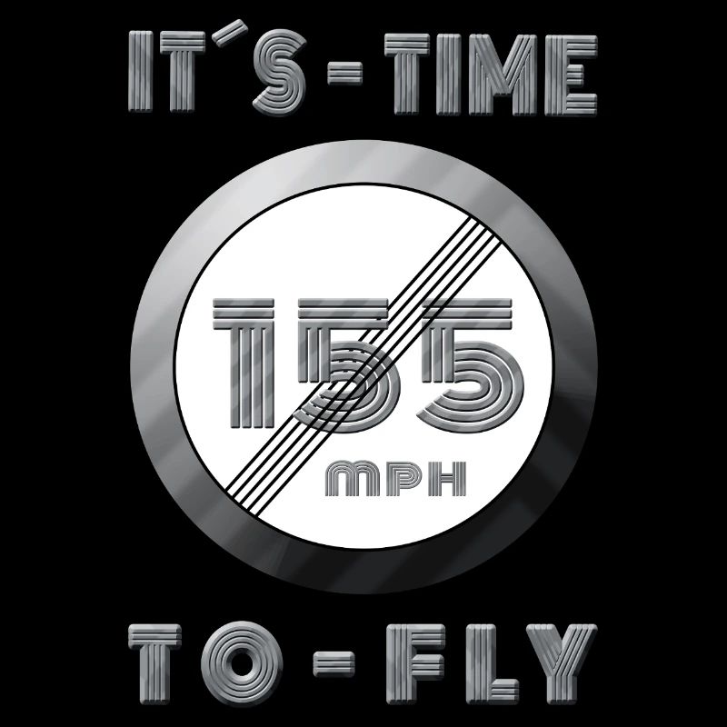 Time Running 155 mph Retro Design