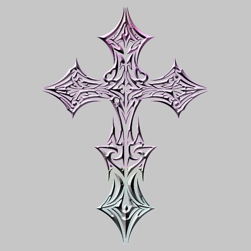 Gradient de croix filigrané orné