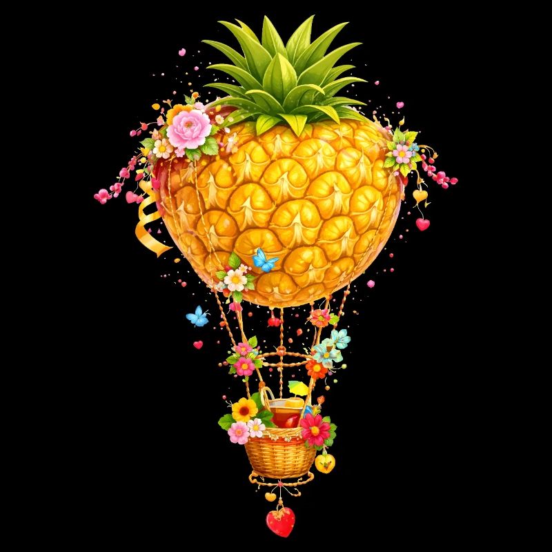 Fantasme de montgolfière à l’ananas