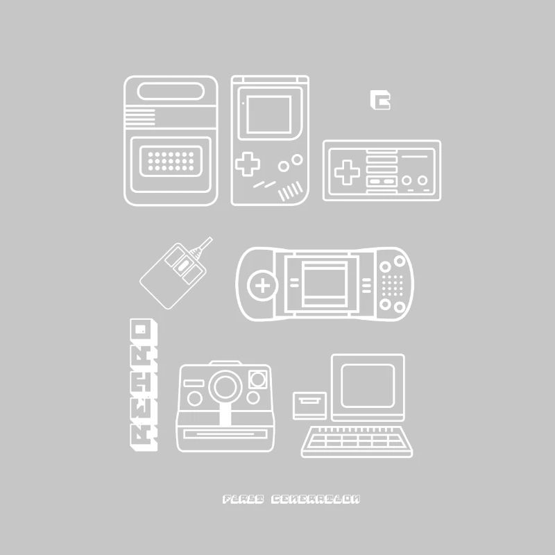 retro game blueprint nerd pc game 8bit console lol