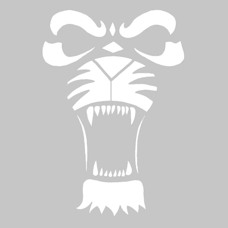 Raublöwe oder Tiger (Weiß)