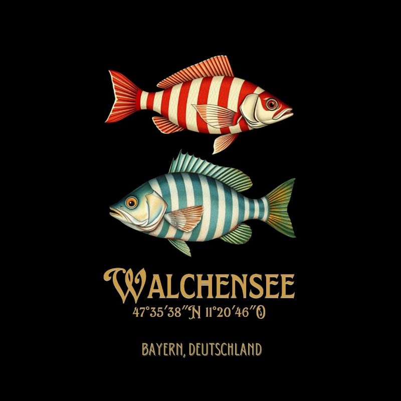 Walchensee Germany nautical striped fish
