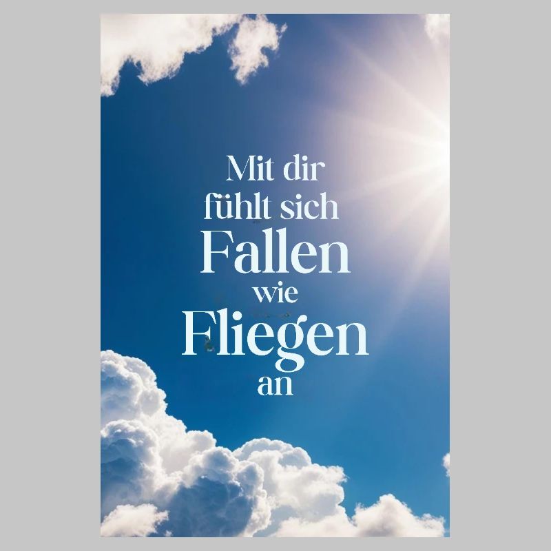 Avec vous, tomber c’est comme voler - Affiche