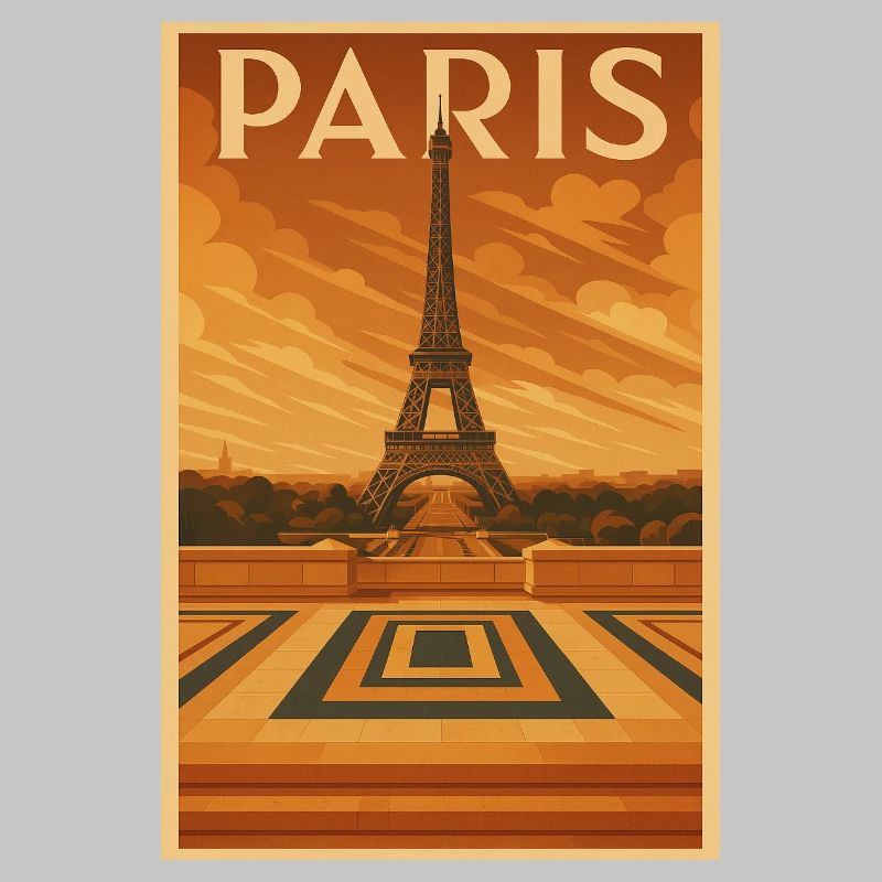 Tour Eiffel Art Déodorant Affiche de Voyage