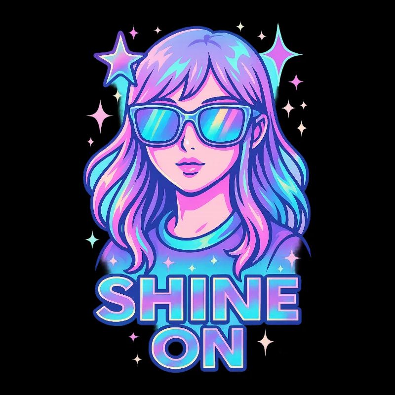 Kosmische Träumerin Mädchen Illustration