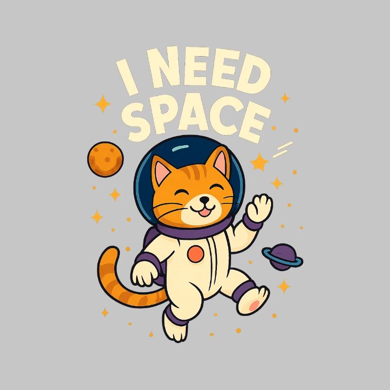 Mignon chat astronaute de l’espace