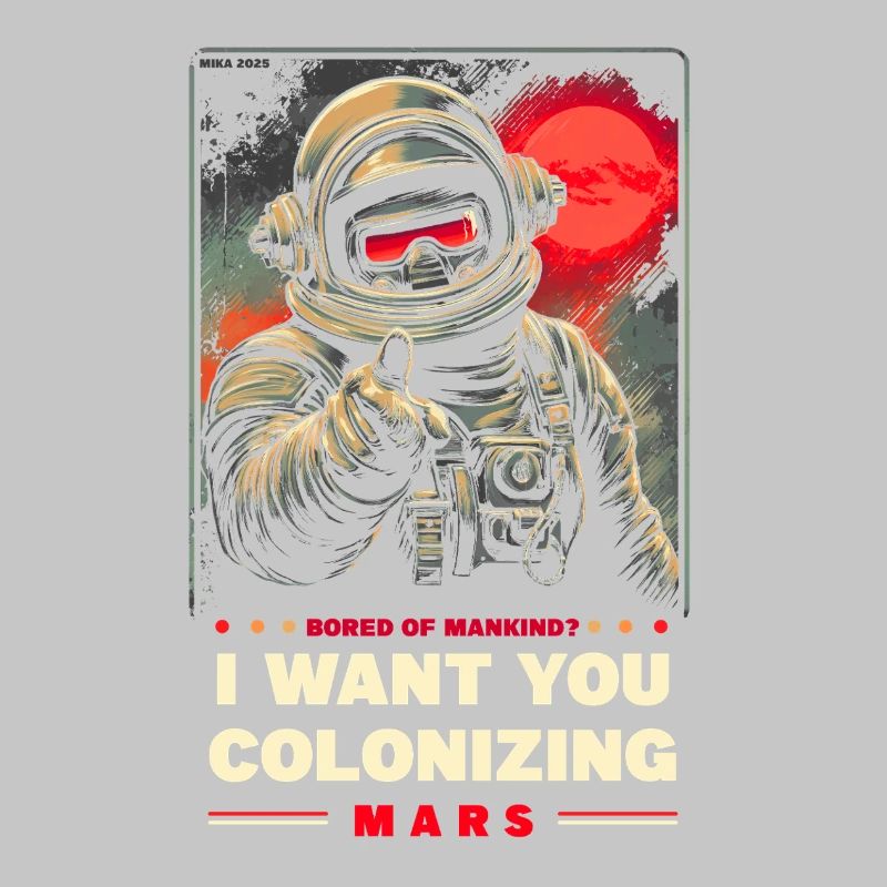 Mars Kolonisierung Werbeposter