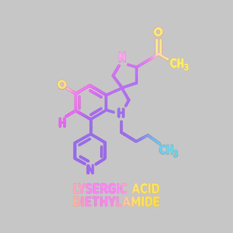 Psychedelic Molecular Art LSD