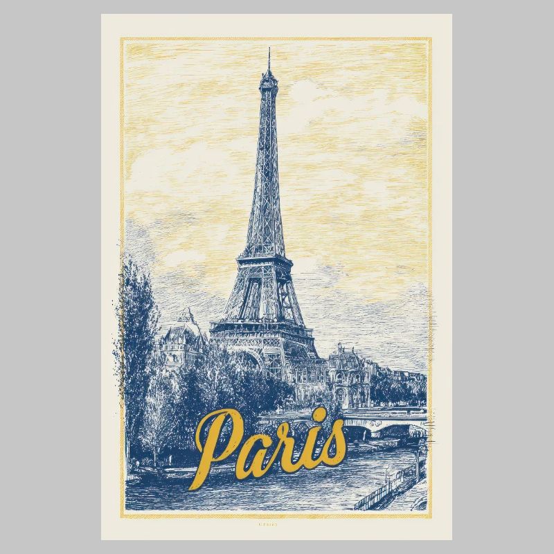 Pariser Eiffel-Bauplan