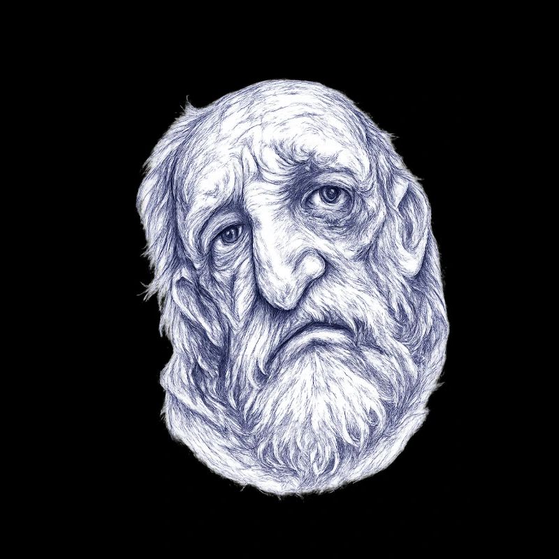 Old Man Sketch Portrait