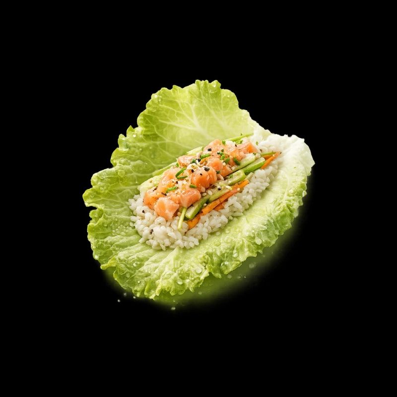 Wrap à sushi à la laitue