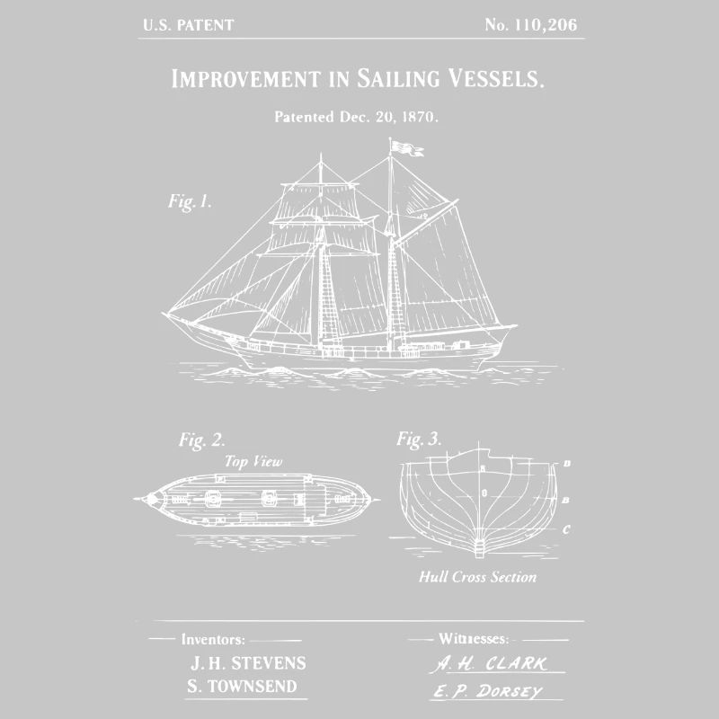 Plan de projet de navire à voile breveté