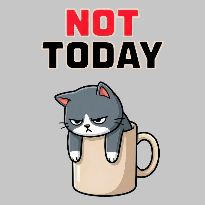 Not Today Cat - Funny Angry Cat Meme
