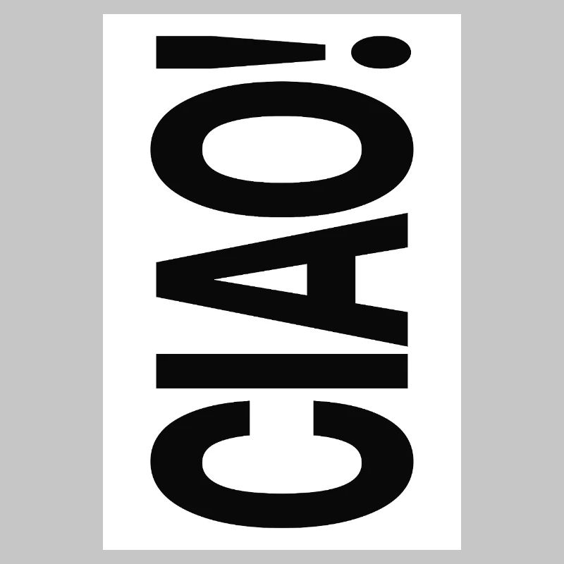 Ciao Typography Vertical Minimal Design