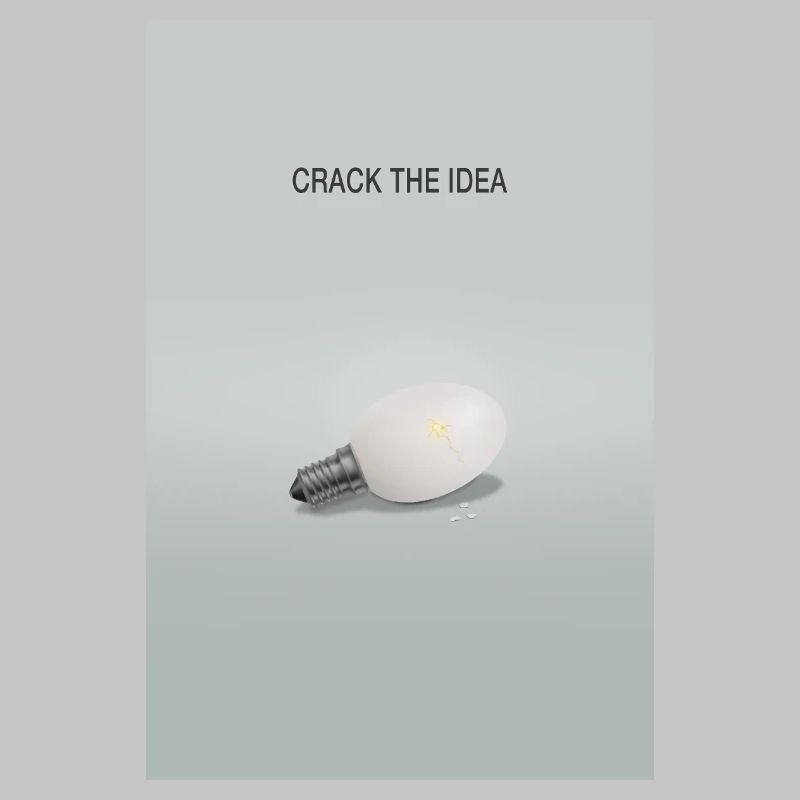 Affiche de pensée créative Crack The Idea
