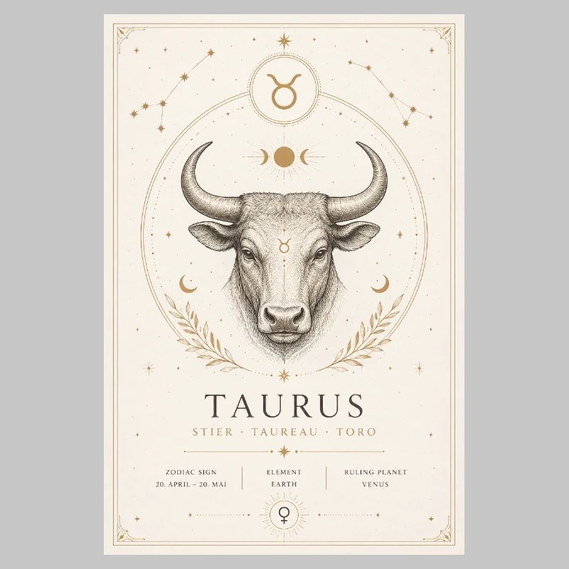 Stier Sternzeichen Kosmos-Illustration