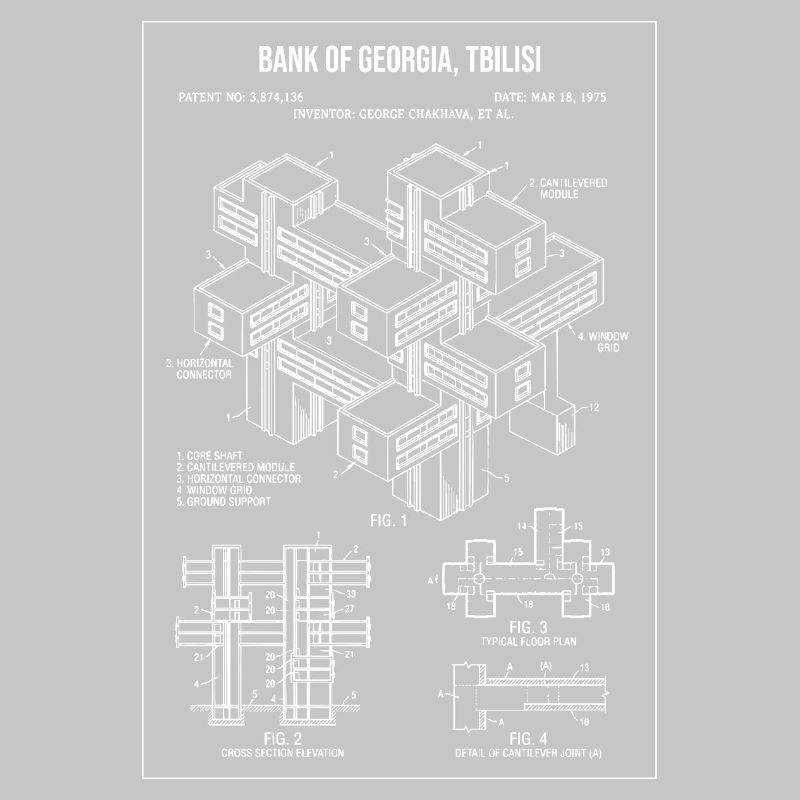 Conception du plan de la Banque de Géorgie à Tbilissi