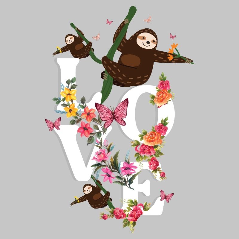 Love Faultier Süßes Sloth Design