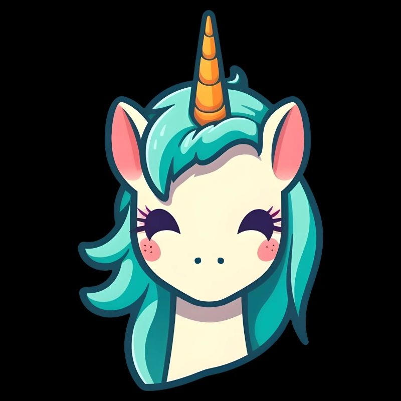 Niedliches Einhorn in Blau | Einhorn