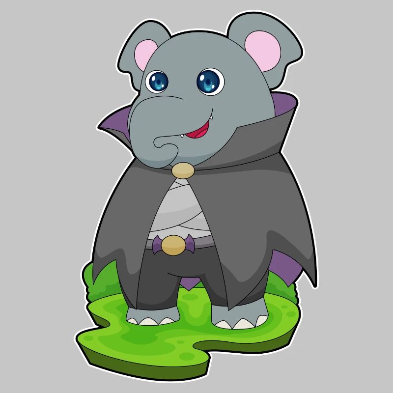 Éléphant Halloween Vampire