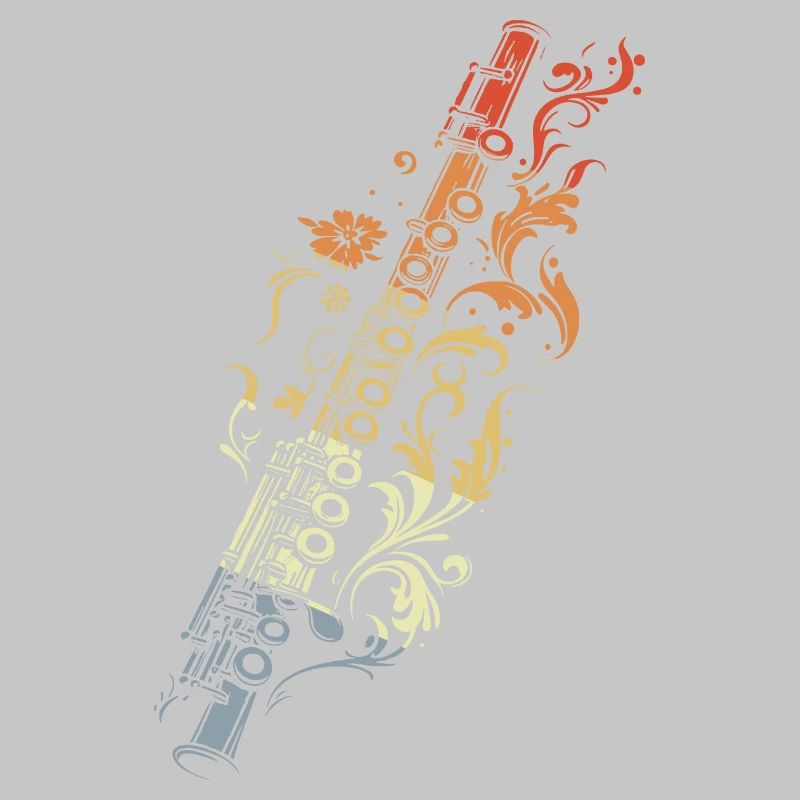 Flûte Graphique Style Rétro