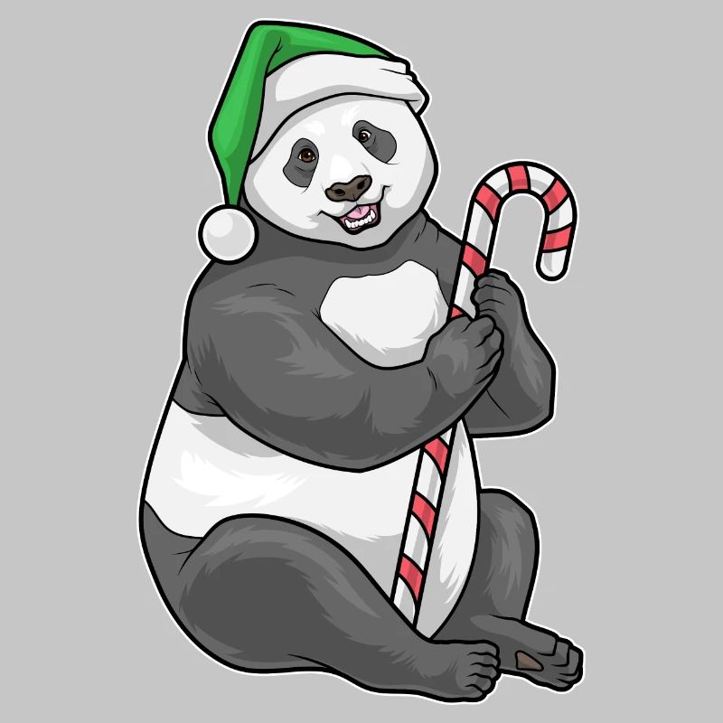 Panda Canne de Noël