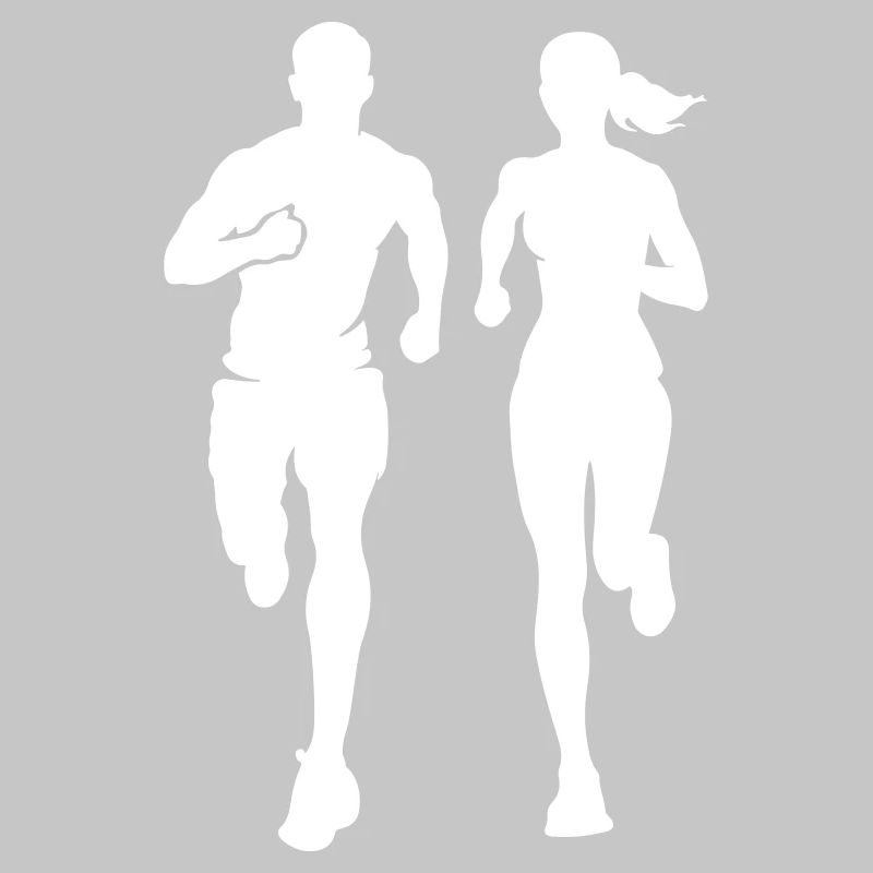 Marathon Runners Team Silhouette Marathon