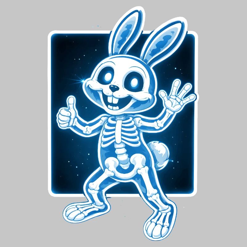 Squelette de lapin à rayons X Drôle de design d’Halloween