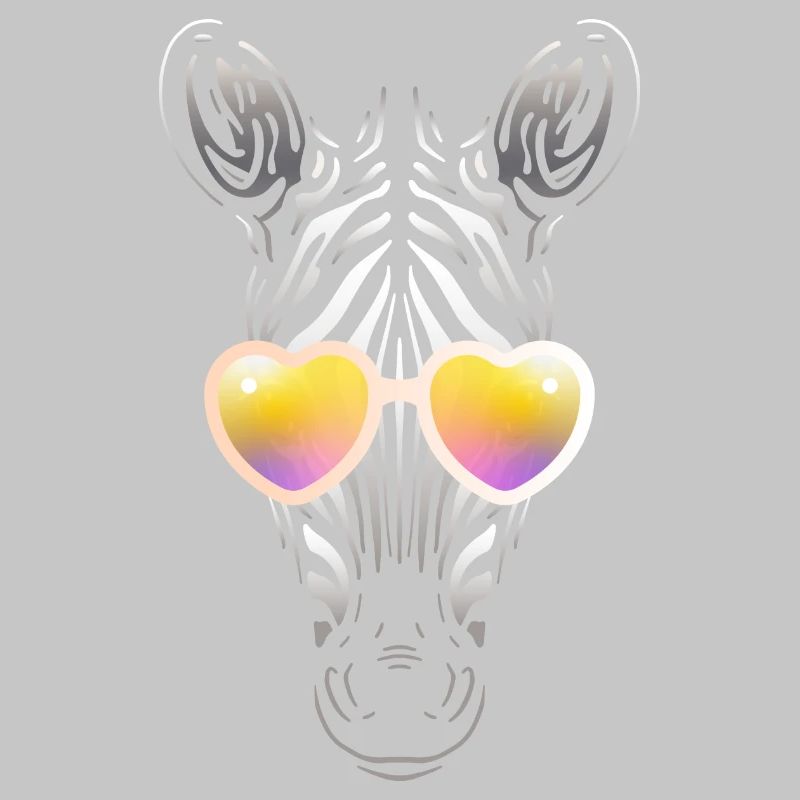 Zebra mit Sonnenbrille