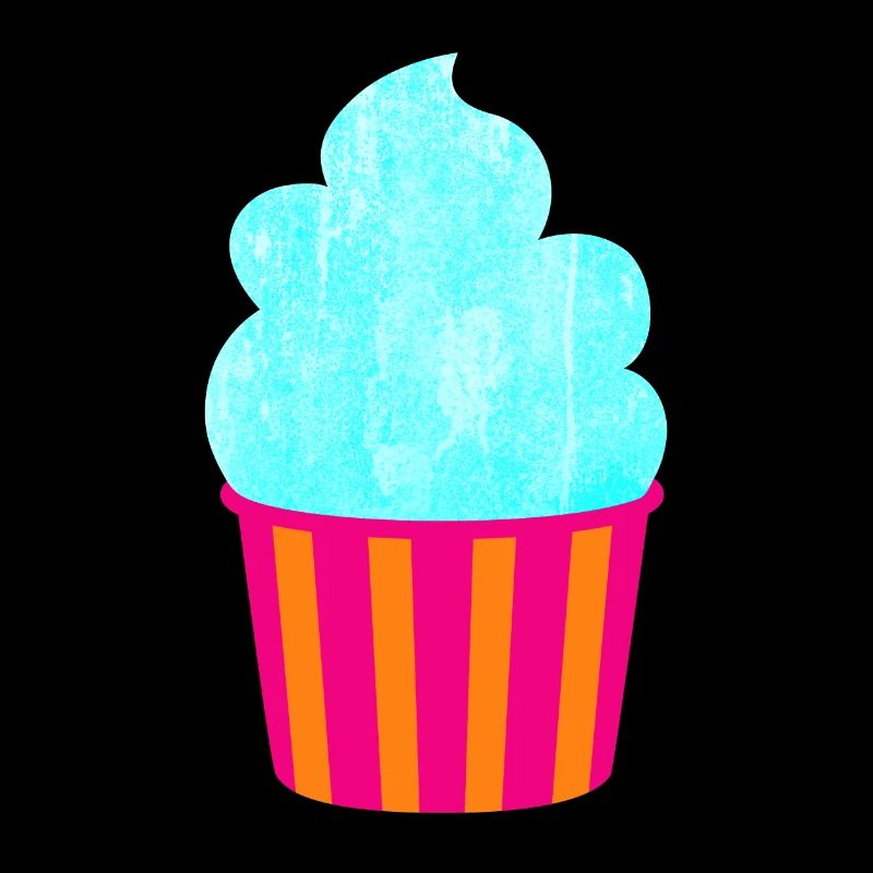 Cream Cream Cup Strips Cyan Summer Cream